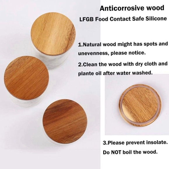 Marble Ceramic Food Storage Container - Picture 7 of 11